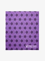 Wednesday Skull Moon Cycle Throw Blanket