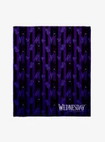 Wednesday Icons Silhouette Throw Blanket