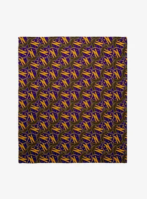 Wednesday Nevermore Academy Repeat Throw Blanket