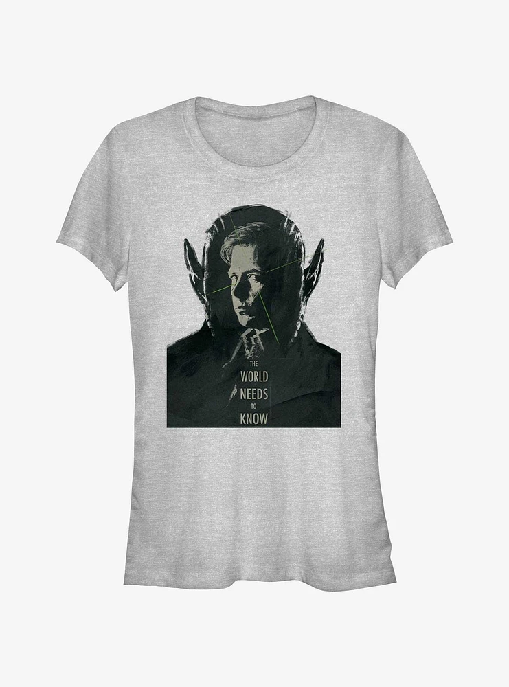 Marvel Secret Invasion Talos The World Needs To Know Girls T-Shirt