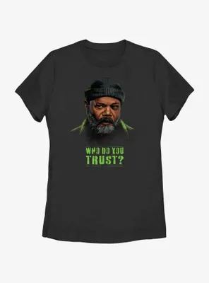 Marvel Secret Invasion Nick Fury Who Do You Trust Poster Womens T-Shirt