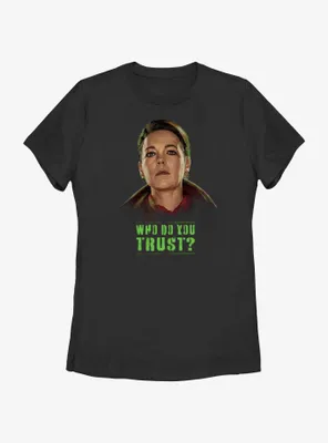 Marvel Secret Invasion Special Agent Sonya Falsworth Who Do You Trust Poster Womens T-Shirt