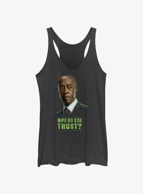 Marvel Secret Invasion James Rhodes Who Do You Trust Poster Womens Tank Top