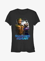 Marvel Guardians of the Galaxy Vol. 3 Duo Team Groot and Rocket Girls T-Shirt