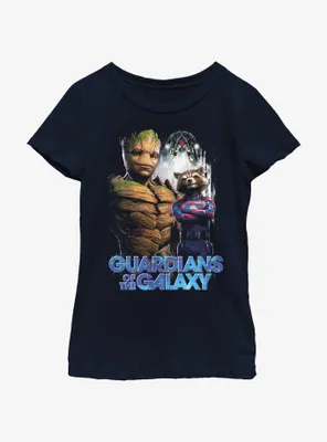 Marvel Guardians of the Galaxy Vol. 3 Duo Team Groot and Rocket Youth Girls T-Shirt