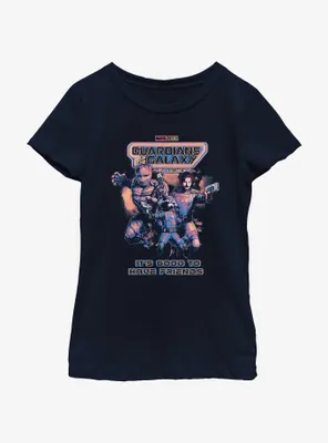 Marvel Guardians of the Galaxy Vol. 3 It's Good To Have Friends Poster Youth Girls T-Shirt