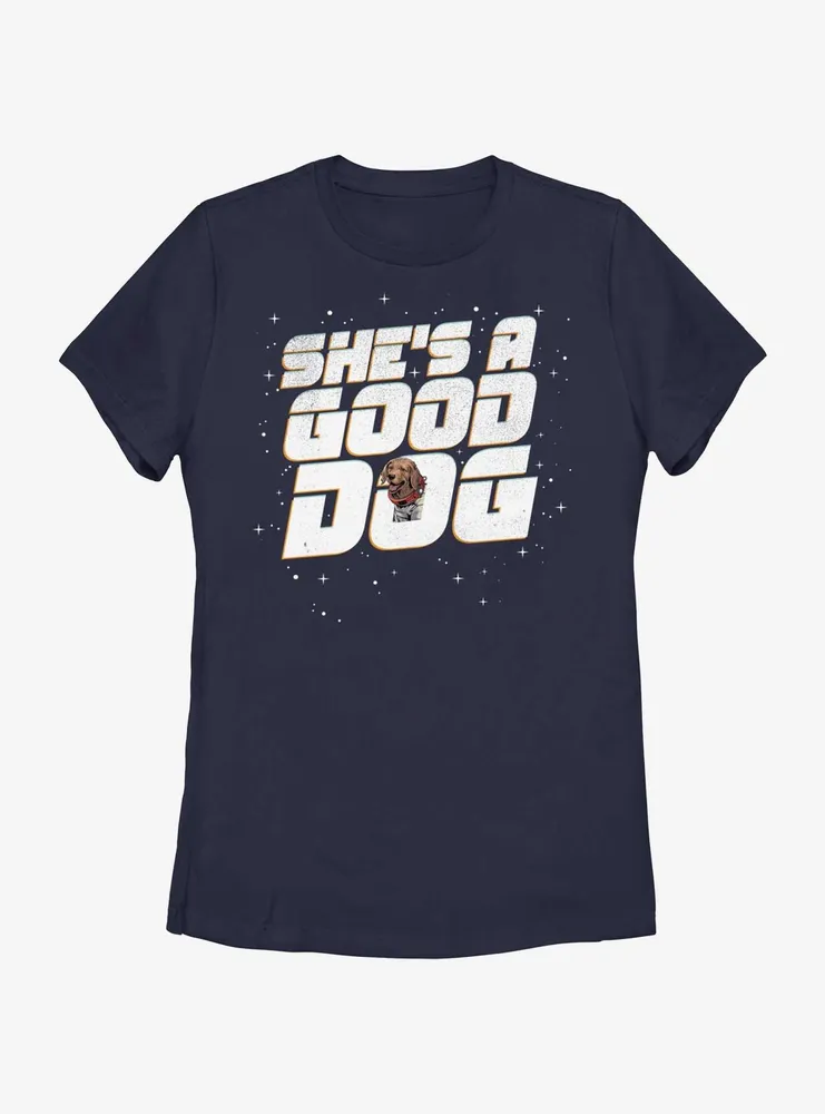 Marvel Guardians of the Galaxy Vol. 3 Spacedog Cosmo She's A Good Dog Womens T-Shirt