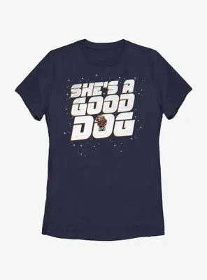 Marvel Guardians of the Galaxy Vol. 3 Spacedog Cosmo She's A Good Dog Womens T-Shirt