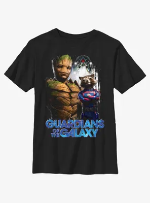 Marvel Guardians of the Galaxy Vol. 3 Duo Team Groot and Rocket Youth T-Shirt