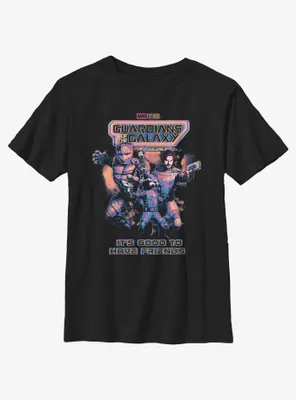 Marvel Guardians of the Galaxy Vol. 3 It's Good To Have Friends Poster Youth T-Shirt