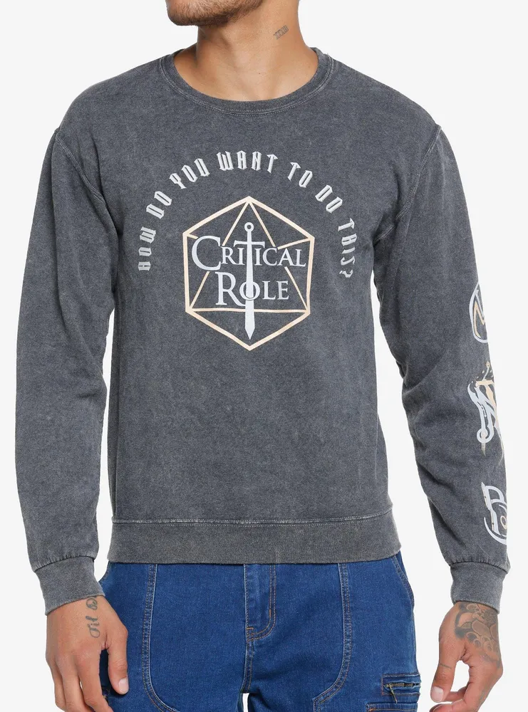 Hot Topic Critical Role Symbols Sweatshirt