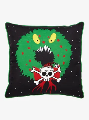 The Nightmare Before Christmas Monster Wreath Pillow