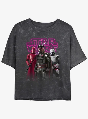 Star Wars The Mandalorian Moff Gideon's Return Mineral Wash Girls Crop T-Shirt