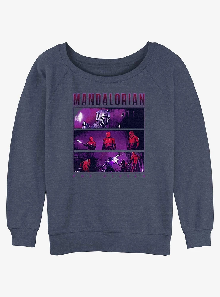 Star Wars The Mandalorian Paz Vizsla's Sacrifice Girls Slouchy Sweatshirt