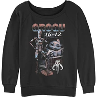 Star Wars The Mandalorian Grogu & IG-12 Girls Slouchy Sweatshirt