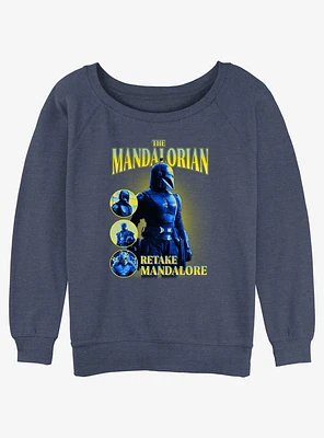 Star Wars The Mandalorian Retake Mandalore Girls Slouchy Sweatshirt