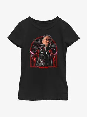 Star Wars The Mandalorian Moff Gideon Dark Trooper Youth Girls T-Shirt