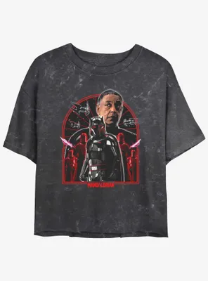 Star Wars The Mandalorian Moff Gideon Dark Trooper Mineral Wash Womens Crop T-Shirt