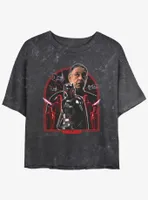 Star Wars The Mandalorian Moff Gideon Dark Trooper Mineral Wash Womens Crop T-Shirt