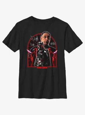 Star Wars The Mandalorian Moff Gideon Dark Trooper Youth T-Shirt