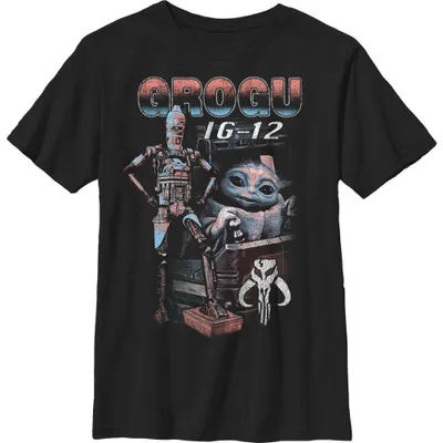 Star Wars The Mandalorian Grogu & IG-12 Youth T-Shirt