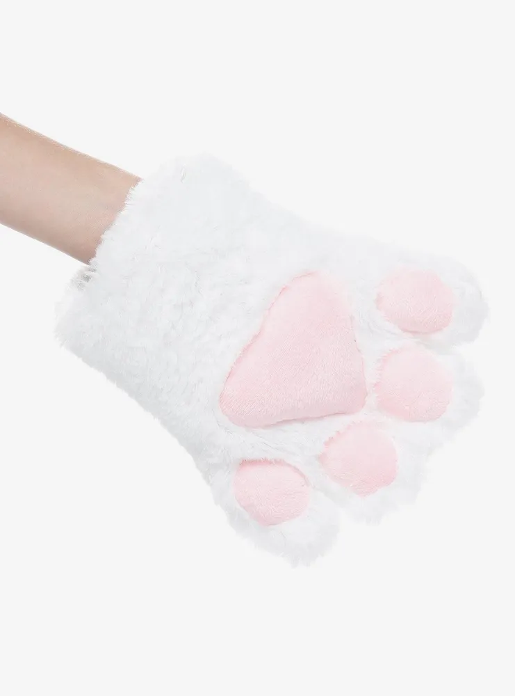 Cat Fuzzy Paw Glove Set