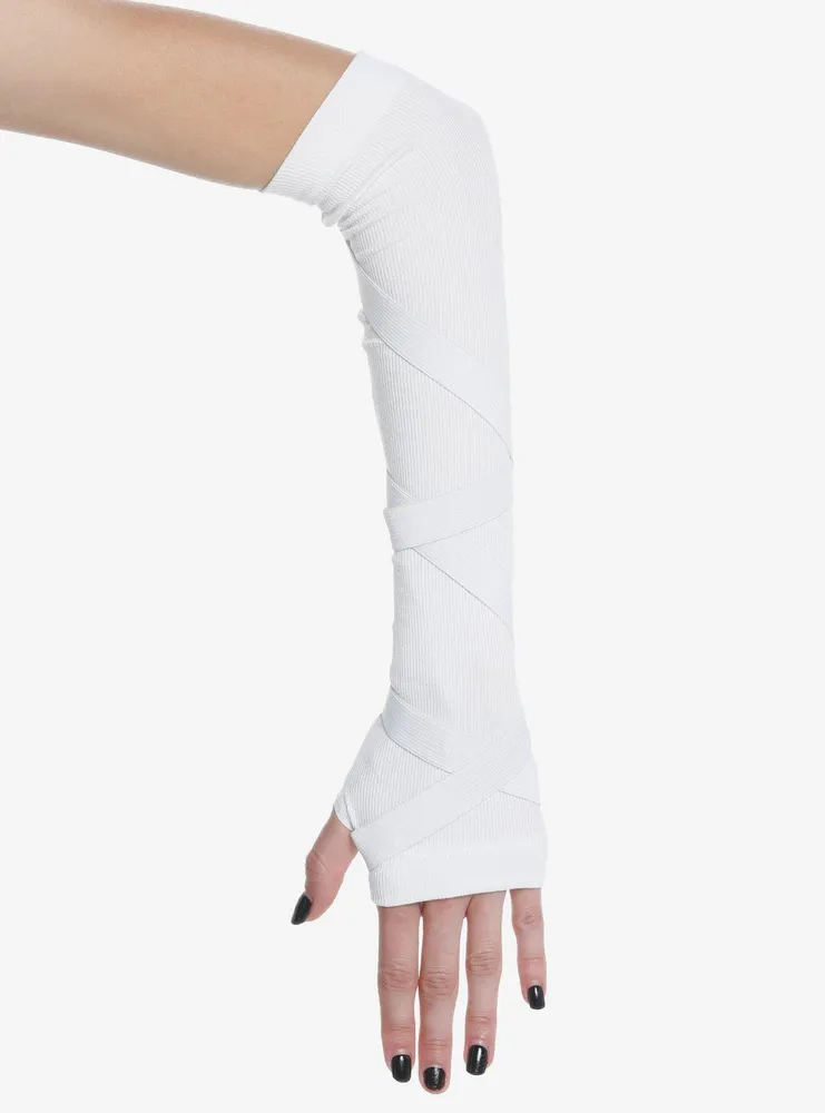 Cream Ballet Wrap Arm Warmers