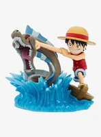 Banpresto One Piece World Collectible Figure Log Stories Monkey D. Luffy and Sea Monster Figure