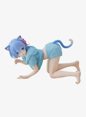 Taito Re:Zero Starting Life in Another World Desktop Cute Rem Figure (Cat Roomwear Ver.)