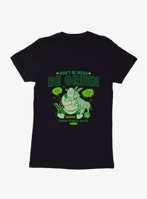Shrek Don't Be Mean Green Womens T-Shirt