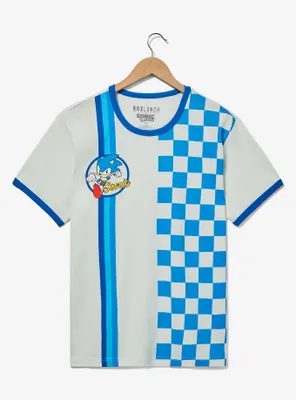 Sonic the Hedgehog Checkered Ringer T-Shirt - BoxLunch Exclusive
