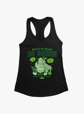 Shrek Don't Be Mean Green Womens Tank Top