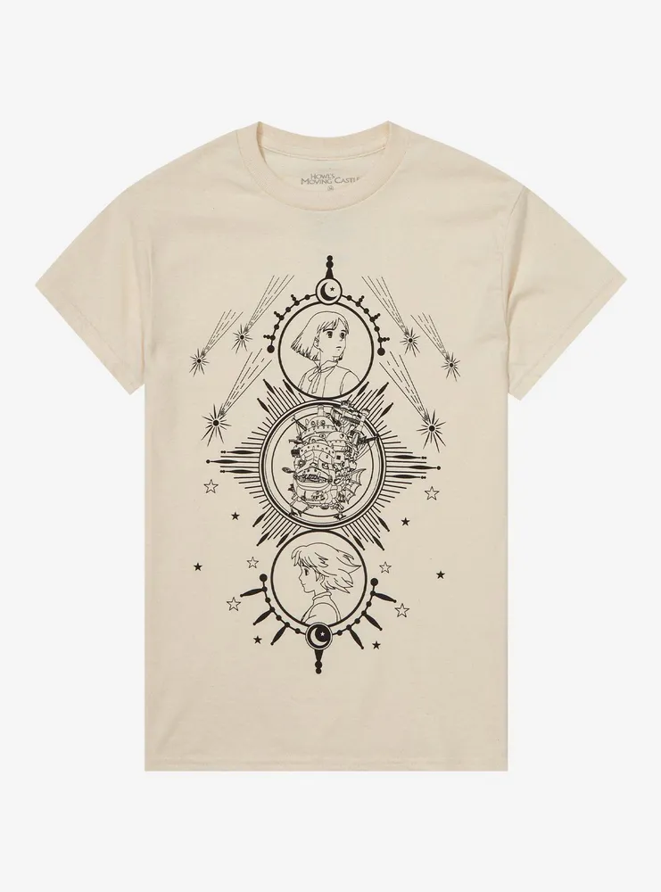 Studio Ghibli Howl's Moving Castle Duo Compass Boyfriend Fit Girls T-Shirt