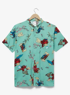 Marvel Super Heroes Samurai Allover Print Woven Button-Up - BoxLunch Exclusive