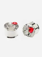 Steel Skeleton Rib Cage Heart Plug 2 Pack