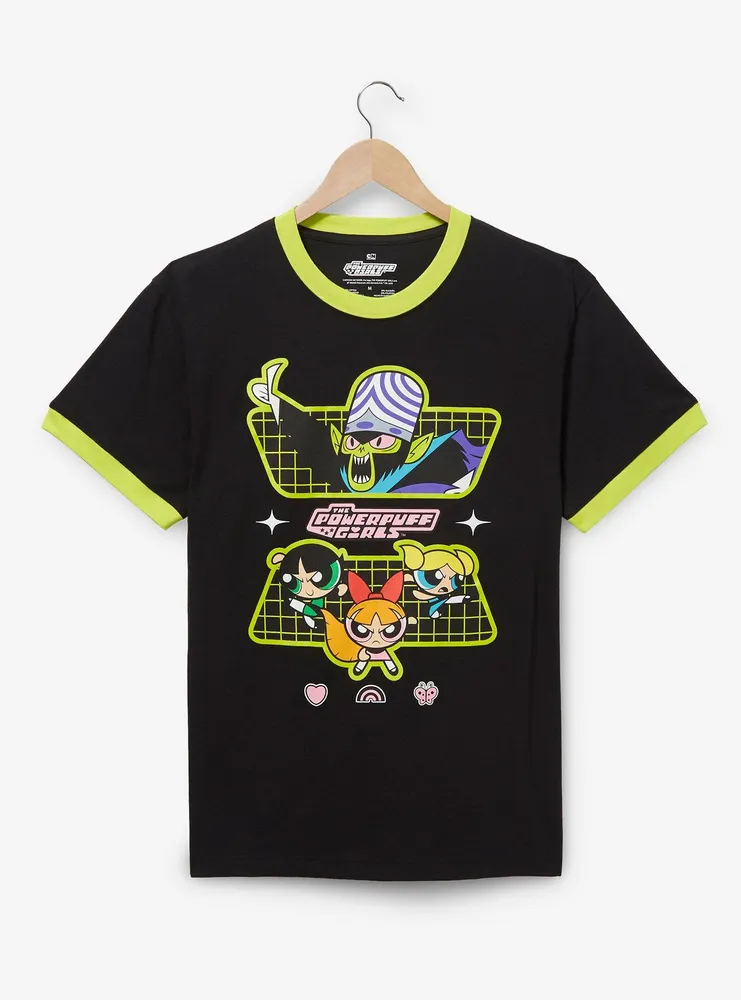 The Powerpuff Girls Grid Portraits Ringer T-Shirt - BoxLunch Exclusive