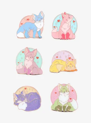 Glitter Fox Blind Box Enamel Pin By Naomi Lord Art