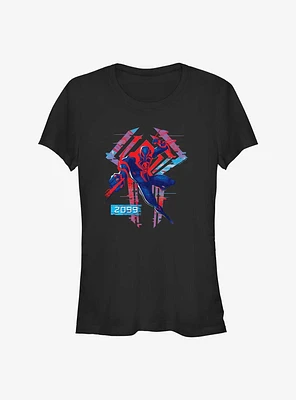 Marvel Spider-Man: Across the Spider-Verse Miguel O'Hara 2099 Badge Girls T-Shirt