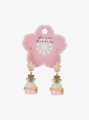 Sweet Society Sakura Flower Jar Drop Earrings
