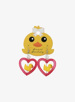 Sweet Society Heart Duckie Drop Earrings