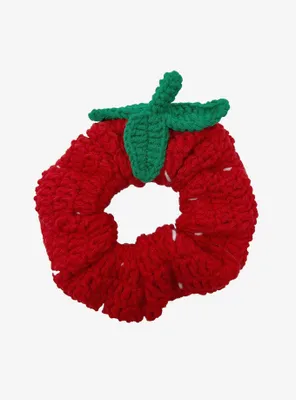 Sweet Society Crochet Strawberry Scrunchie