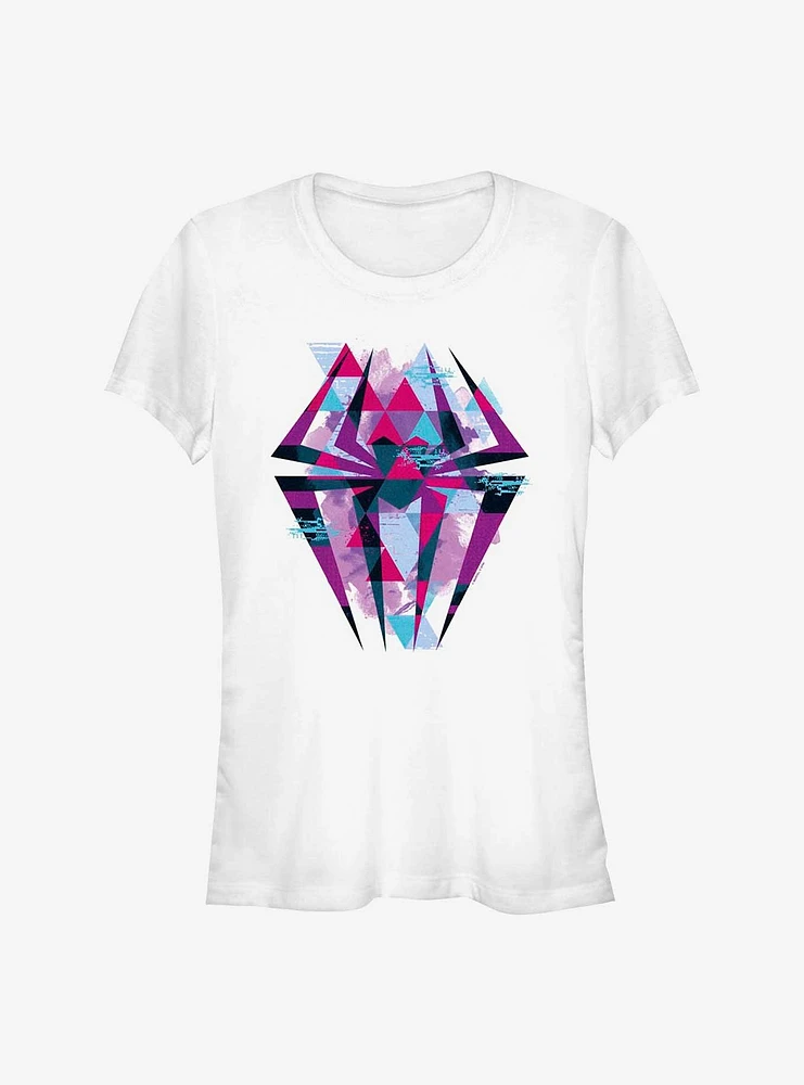 Marvel Spider-Man: Across the Spider-Verse Geometric Spider-Gwen Symbol Girls T-Shirt