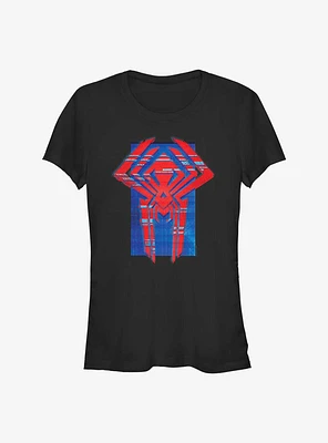 Marvel Spider-Man: Across the Spider-Verse Glitchy Miguel O'Hara Logo Girls T-Shirt