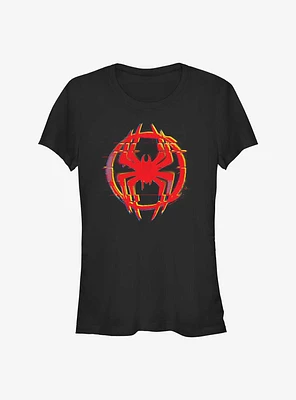 Marvel Spider-Man: Across the Spider-Verse Glitchy Miles Morales Logo Girls T-Shirt