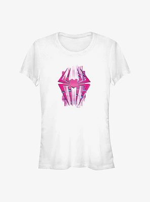 Marvel Spider-Man: Across the Spider-Verse Glitchy Spider-Gwen Symbol Girls T-Shirt