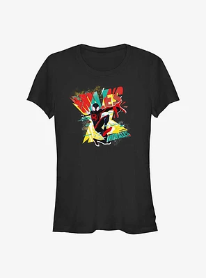 Marvel Spider-Man: Across the Spider-Verse Miles Morales Poster Girls T-Shirt