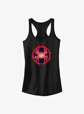 Marvel Spider-Man: Across the Spider-Verse Glitchy Miles Morales Symbol Girls Tank