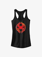 Marvel Spider-Man: Across the Spider-Verse Glitchy Miles Morales Logo Girls Tank