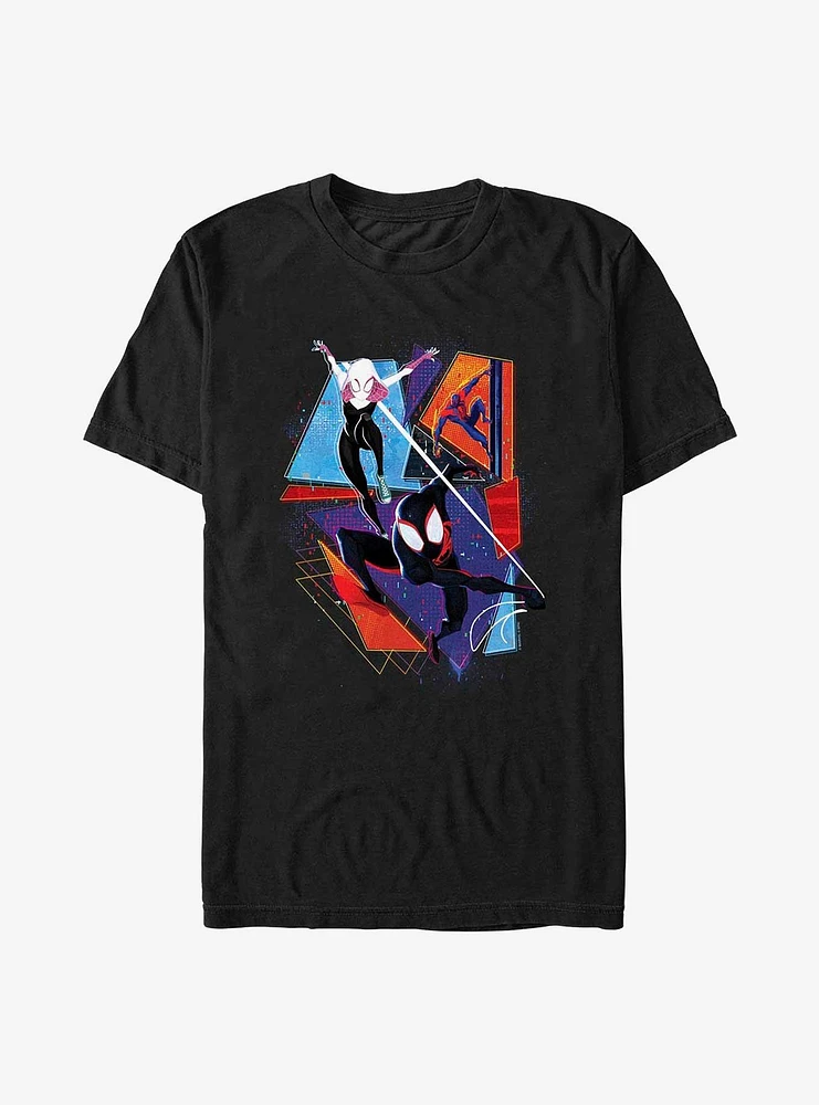 Marvel Spider-Man: Across the Spider-Verse Spider-Gwen Miguel O'Hara and Miles Morales Poster T-Shirt