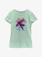 Marvel Spider-Man: Across the Spider-Verse Miguel O'Hara 2099 Badge Youth Girls T-Shirt